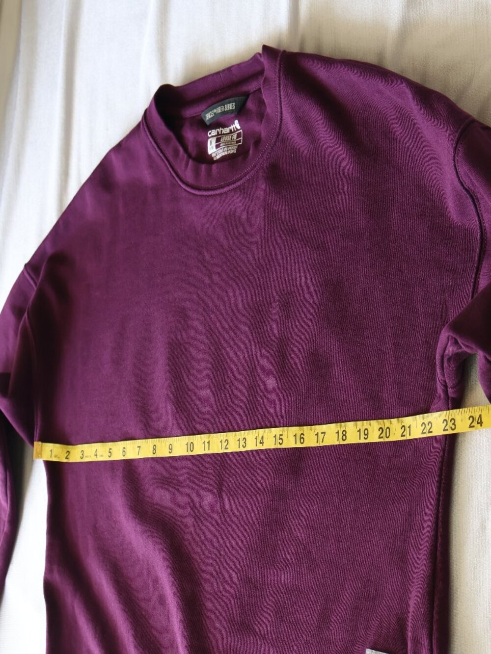 Size M - Carhartt TENCEL™ Fiber Series - Sleeve Graphic Sweatshirt - Eggplant - Picture 6 of 16